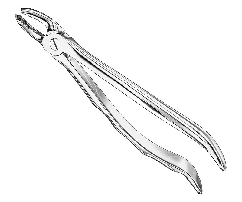 Extracting forceps, anat.