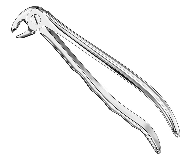 Extracting forceps, anat.