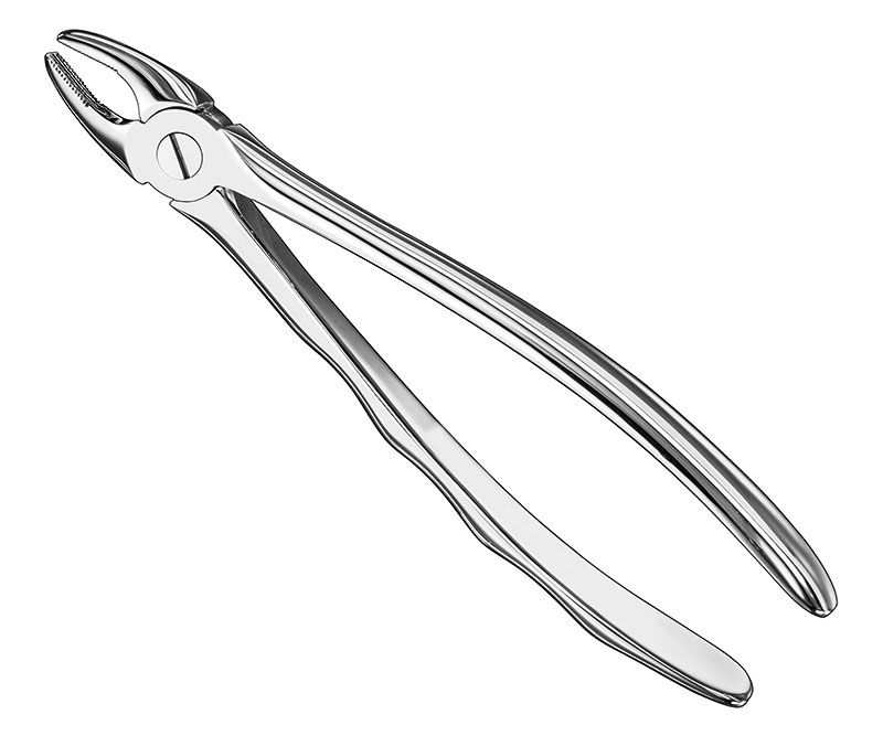Extracting forceps, anat.