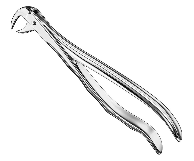 Extracting forceps, anat.