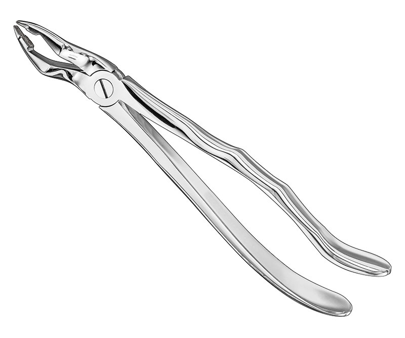 Extracting forceps, anat.