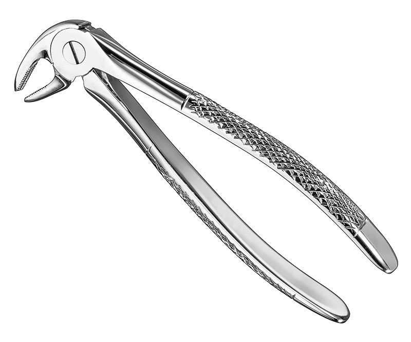 Extracting forceps, engl.