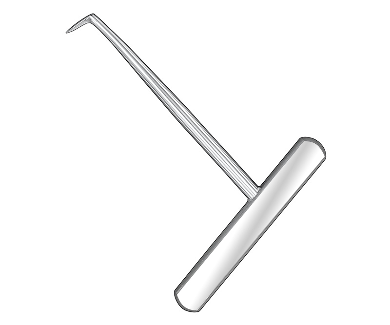 Septum lancet, angled, cross handle
